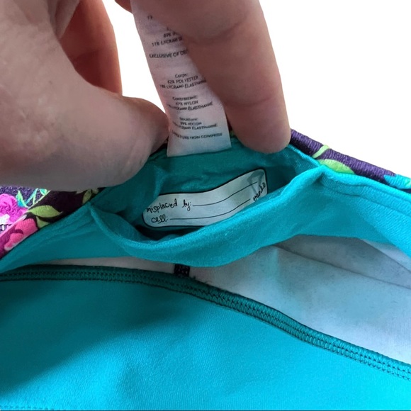 Ivivva Lululemon Plum Floral Print Rhythmic Tight Full Length Leggings 12 - Picture 6 of 9